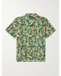Beams Plus - Camp-Collar Printed Cotton-Voile Shirt - Lyst