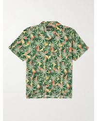 Beams Plus - Camp-collar Printed Cotton-voile Shirt - Lyst