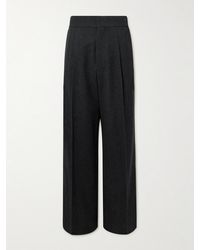 Fear Of God - Wide-Leg Pleated Virgin Wool-Blend Flannel Trousers - Lyst