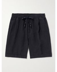 Altea - Straight-leg Linen Drawstring Shorts - Lyst