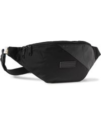 master-piece - Slant Leather-trimmed Recycled Cordura® Eco Belt Bag - Lyst