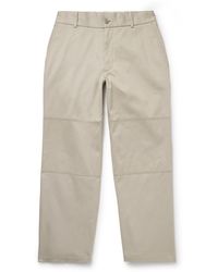Moncler - Straight-Leg Panelled Stretch-Cotton Gabardine Trousers - Lyst