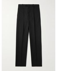 Jil Sander - Straight-Leg Grain De Poudre Wool Trousers - Lyst