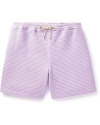 A Kind Of Guise - Volta Straight-leg Waffle-knit Cotton Drawstring Shorts - Lyst