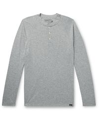 Faherty - Cloud Pima Cotton And Modal-blend Jersey Henley T-shirt - Lyst