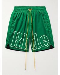 Rhude - Straight-leg Logo-print Nylon Drawstring Shorts - Lyst