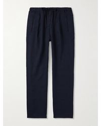 Massimo Alba - Straight-Leg Pleated Linen Drawstring Trousers - Lyst