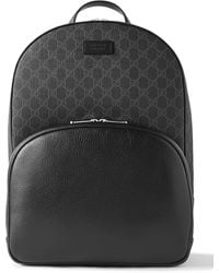 Gucci - Logo-appliquèd Monogrammed Supreme Coated-canvas And Leather Backpack - Lyst