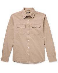 ZEGNA - Slim-Fit Cotton And Linen-Blend Shirt - Lyst