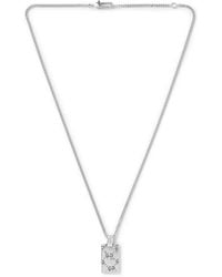 Gucci - Logo-engraved Silver Pendant Necklace - Lyst