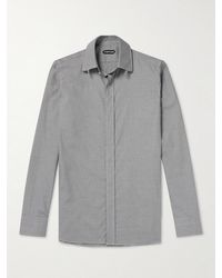 Tom Ford - Slim-Fit Gingham Cotton-Poplin Shirt - Lyst