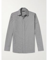 Tom Ford - Schmal geschnittenes Hemd aus Baumwollpopeline mit Gingham-Karo - Lyst