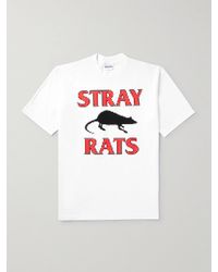 Stray Rats - T-shirt in jersey di cotone con logo Pixel Rodenticide - Lyst