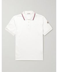Moncler - Polohemd aus Baumwoll-Piqué mit Kontrastdetails und Logoprägung - Lyst