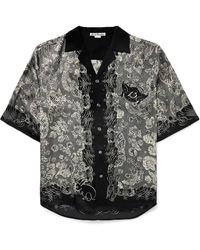 Acne Studios - Sowen Camp-collar Printed Satin Shirt - Lyst