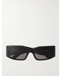 Balenciaga - Sonnenbrille mit rechteckigem Rahmen aus Azetat - Lyst