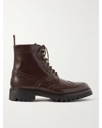 Grenson - Fred Leather Brogue Boots - Lyst