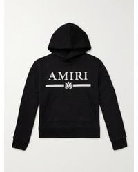 Amiri - Felpa in jersey di cotone con cappuccio e logo applicato - Lyst
