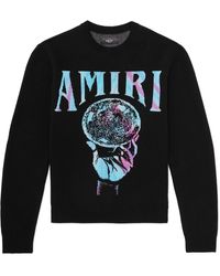 Amiri - Crystal Ball Logo-intarsia Cashmere Sweater - Lyst