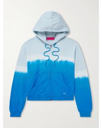 The Elder Statesman - Daily Embroidered Tie-Dyed Cotton-Blend Jersey Zip-Up Hoodie - Lyst