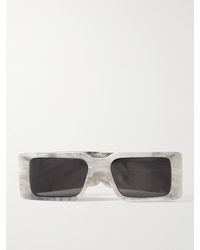 Off-White c/o Virgil Abloh - Milano Sonnenbrille mit eckigem Rahmen aus marmoriertem Azetat - Lyst