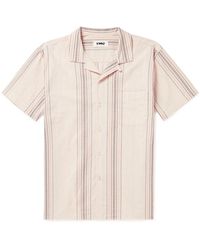 YMC - Malick Striped Cotton-jacquard Shirt - Lyst