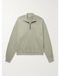 Agolde - Idris Cotton-Jersey Half-Zip Sweatshirt - Lyst