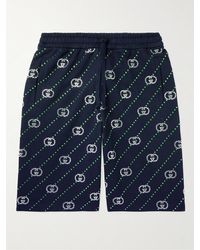 Gucci - Shorts a gamba larga in jersey di cotone con cristalli e coulisse - Lyst