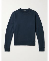 Tom Ford - Sweatshirt aus Baumwoll-Jersey in Stückfärbung - Lyst