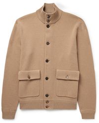 Ralph Lauren - Boiled Wool And Cashmere-Blend Cardigan - Lyst