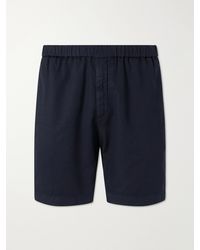 Boglioli - Straight-Leg Stretch Cotton And Linen-Blend Shorts - Lyst