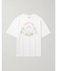 Casablanca - T-shirt in jersey di cotone biologico con logo Crayon Tennis Club - Lyst