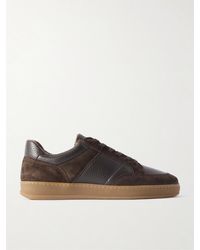 MR P. - Suede And Full-Grain Leather Sneakers - Lyst