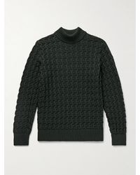 S.N.S. Herning - Stark Slim-Fit Cable-Knit Merino Wool Sweater - Lyst
