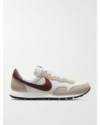 Nike Air Pegasus 83 Leather-trimmed Suede And Mesh Trainers - White