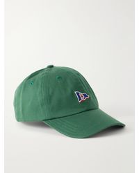 Drake's - Embroidered Cotton-Twill Cap - Lyst