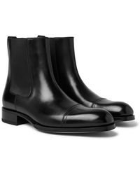 tom ford python chelsea boots