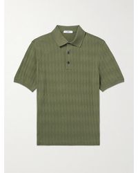 MR P. - Golf Jacquard-knit Organic Cotton Polo Shirt - Lyst