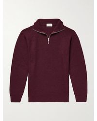 John Smedley - Ryker Ribbed Recycled-Cashmere And Wool-Blend Half-Zip Sweater - Lyst