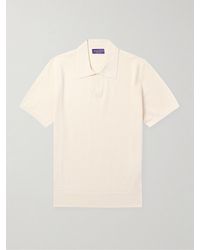 Ralph Lauren - Johnny Polohemd aus Piqué aus einer Seiden-Baumwollmischung - Lyst