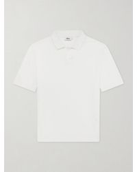 Altea - Pierre Honeycomb-knit Cotton-piqué Polo Shirt - Lyst