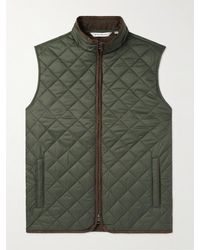 Peter Millar - Essex Fleece-trimmed Quilted Padded Shell Gilet - Lyst
