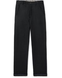 Kartik Research - Straight-Leg Wool-Flannel Suit Trousers - Lyst
