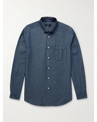 dunhill - Hemd aus Chambray aus einer Maulbeerseiden-Baumwollmischung - Lyst