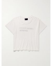 Enfants Riches Deprimes - Distressed Logo-print Cotton-jersey T-shirt - Lyst