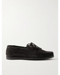 VINNY'S - Suede Boat Shoes - Lyst
