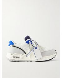 Off-White c/o Virgil Abloh - Kick Off Suede-trimmed Leather And Mesh Sneakers - Lyst