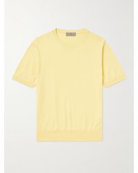 Canali - Cotton And Silk-blend T-shirt - Lyst