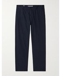 Norse Projects - Andersen Straight-leg Cotton And Linen-blend Trousers - Lyst