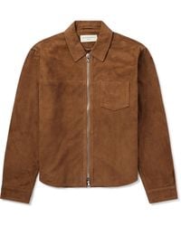Officine Generale - Sid Suede Overshirt - Lyst